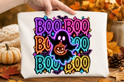 Cute Colorful Neon Boo Ghost Png Product Image 1