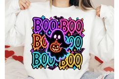 Cute Colorful Neon Boo Ghost Png Product Image 2