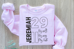 His Will His Way My Faith Jeremiah 29 11 PNG Christian Bible Product Image 3