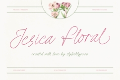Jesica Floral - Handwritten Ink Font Product Image 1