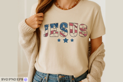 Jesus 4th of July SVG PNG T-shirt Design Product Image 2