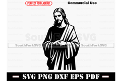 Jesus SVG PNG DXF EPS PDF Cut Print Laser Files Product Image 1