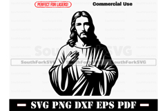 Jesus SVG PNG DXF EPS PDF Cut Print Laser Files Product Image 1