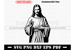 Jesus SVG PNG DXF EPS PDF Cut Print Laser Files Product Image 1