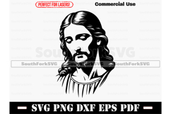 Jesus SVG PNG DXF EPS PDF Cut Print Laser Files Product Image 1
