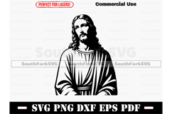 Jesus SVG PNG DXF EPS PDF Cut Print Laser Files Product Image 1