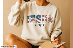 Jesus 4th of July SVG PNG T-shirt Design Product Image 4
