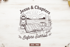 Jesus and Chapters SVG - Before Sunrise Christian PNG Design Product Image 1