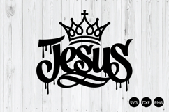 Jesus SVG, Jesus is King SVG, Jesus With Crown SVG Product Image 1