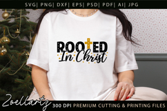 Rooted In Christ SVG Jesus Faith Christian Tshirt Mug Design Product Image 1