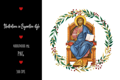 christening, vintage, religious, icon, communion, faith, sacrament, saviour, epiphany, christian, evangelical, orthodox, greek, art, saint, holy, king, baptism, confirmation, floral, religion, wreath, illustration, god, blessing, byzantine
