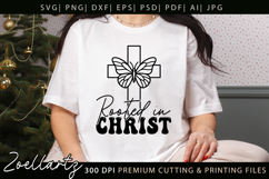 Rooted In Christ SVG for Cricut Jesus Faith Christian Quote Product Image 1