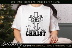 Rooted In Christ SVG for Cricut Jesus Faith Christian Quote Product Image 1