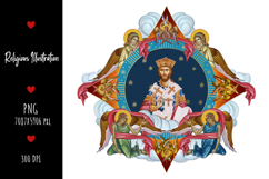 christening, vintage, religious, heaven, communion, faith, sacrament, saviour, epiphany, christian, evangelical, orthodox, greek, art, saint, holy, king, baptism, confirmation, angels, religion, sky, illustration, god, blessing, byzantine