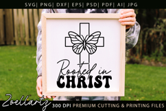 Rooted In Christ SVG for Cricut Jesus Faith Christian Quote Product Image 5