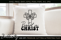 Rooted In Christ SVG for Cricut Jesus Faith Christian Quote Product Image 6