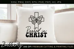 Rooted In Christ SVG for Cricut Jesus Faith Christian Quote Product Image 6