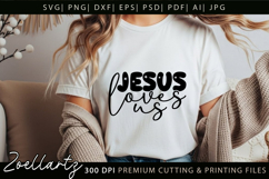 Jesus Love Christian Quote SVG Bible Verse Cross Faith SVG Product Image 2