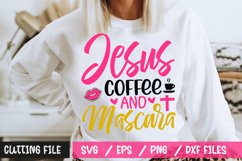 Jesus Coffee And Mascara SVG File Product Image 1