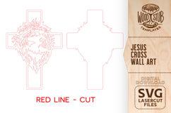Jesus Christ svg, Jesus wall art, Cross svg Product Image 3