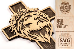 Jesus Christ svg, Jesus wall art, Cross svg Product Image 4