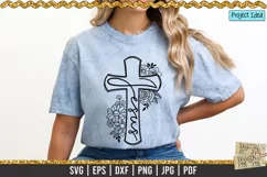 Jesus Decorated Flower Cross is a professional design that is ready to be cut with all major cutting machines. Sublimation, iron-on transfer and printing file formats also included.