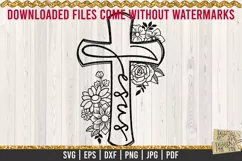 Jesus Decorated Flower Cross is a professional design that is ready to be cut with all major cutting machines. Sublimation, iron-on transfer and printing file formats also included.