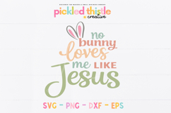 Minimalist pastel Easter SVG with bunny ears and faith message, designed with clean lines and balanced typography for Cricut, Silhouette, and digital crafting.