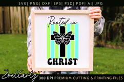Rooted In Christ SVG Jesus Faith Christian Tshirt Mug Design Product Image 6