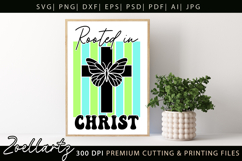 Rooted In Christ SVG Jesus Faith Christian Tshirt Mug Design Product Image 1