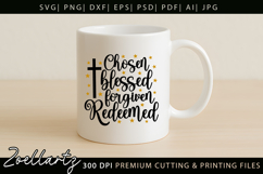 Jesus Faith Christian SVG Chosen Blessed Forgiven Redeemed Product Image 5