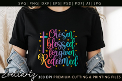Jesus Faith Christian SVG Chosen Blessed Forgiven Redeemed Product Image 6