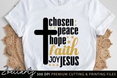 Jesus Faith Christian Quote SVG Cut File Chosen Hope Bible Product Image 2