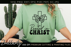 Rooted In Christ SVG for Cricut Jesus Faith Christian Quote Product Image 7
