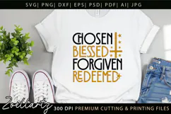 Chosen Blessed SVG for Cricut Christian T-shirt Mug Design Product Image 8