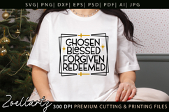 Chosen Blessed SVG for Cricut Christian T-shirt Mug Design Product Image 1