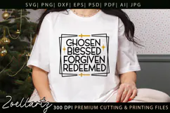 Chosen Blessed SVG for Cricut Christian T-shirt Mug Design Product Image 1