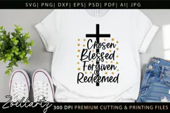 Chosen Blessed SVG for Cricut Christian T-shirt Mug Design Product Image 8