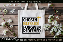 Chosen Blessed SVG for Cricut Christian T-shirt Mug Design Product Image 6