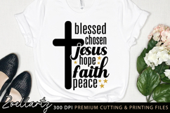 Jesus Faith Christian Quote SVG Cut Files Bible Cross SVG Product Image 1