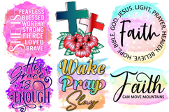 35 Christian Sublimation PNG Bundle Jesus Faith Bible Verses Product Image 4