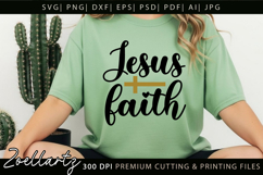 JESUS FAITH SVG Christian Quote SVG Cut Files Bible Verse Product Image 4