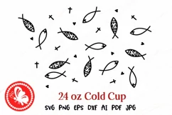 Jesus svg Cross Religious Christian Fish Tumbler 24 oz cup Product Image 2