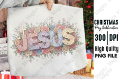 Jesus Flowers Cross Sublimation Product Image 1