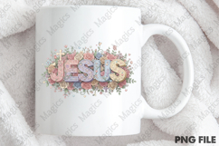 Jesus Flowers Cross Sublimation Product Image 4