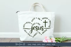 Jesus heart design tote bag preview