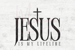 Jesus Is My Lifeline PNG: Christian Faith Design Digital Svg Product Image 4