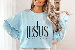 Jesus Is My Lifeline PNG: Christian Faith Design Digital Svg Product Image 3