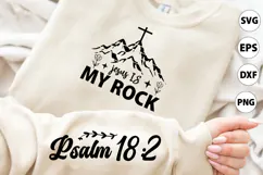 Jesus is My Rock Sleeve SVG, Christian SVG, Bible Verse SVG Product Image 1