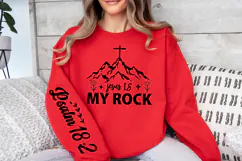 Jesus is My Rock Sleeve SVG, Christian SVG, Bible Verse SVG Product Image 2